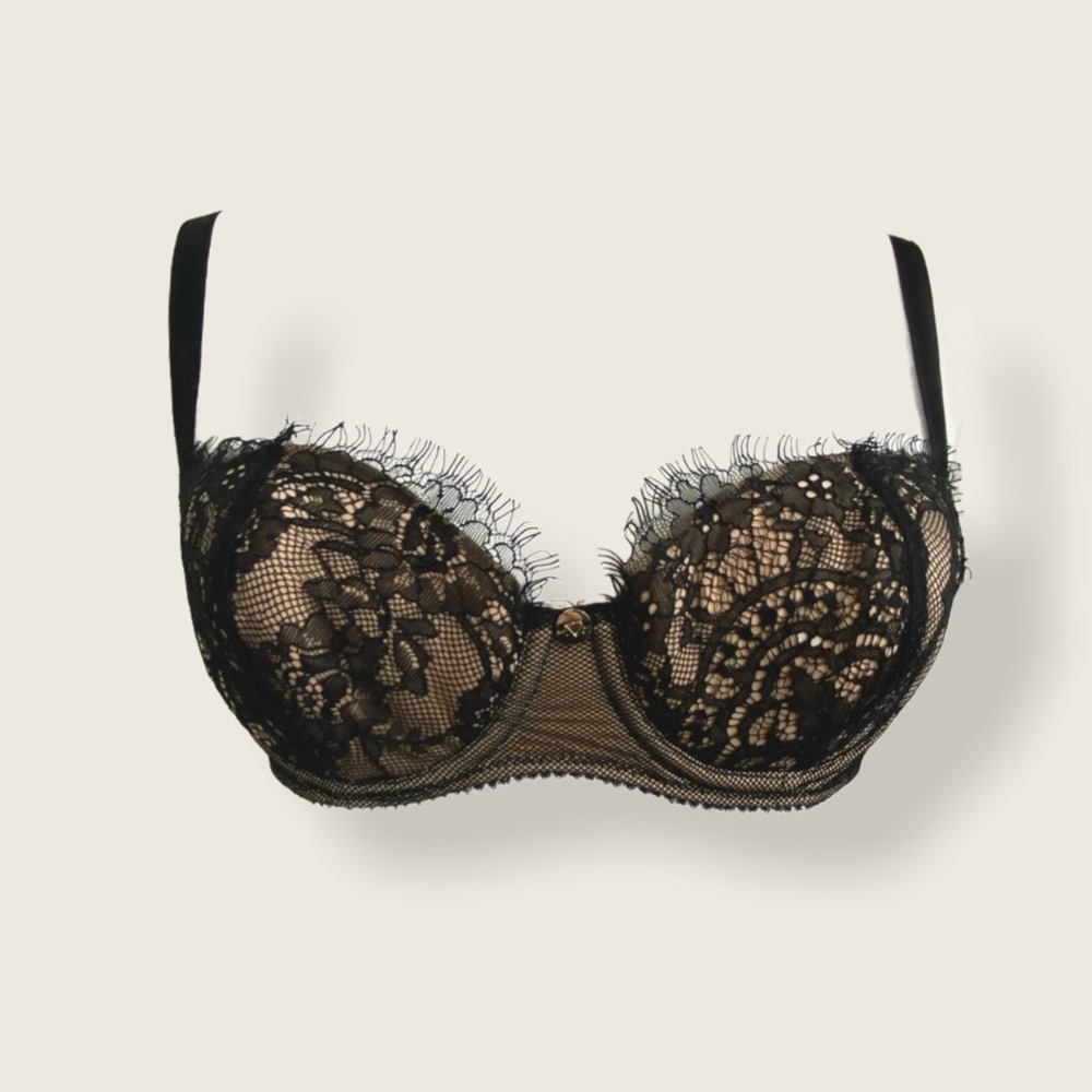 EUC Truth or Dare by Madonna Black Lace Demi Bra